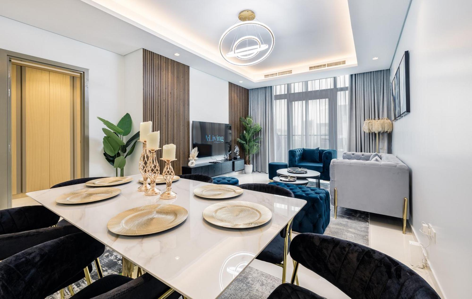 Ferienwohnung Aliving Luxe 2Br With Burj Khalifa View Infinity Pool Midtown-4704 Dubai Exterior foto
